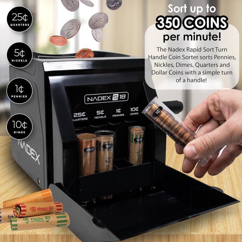 Nadex S18 Manual Coin Sorter and Wrapper - Image 2